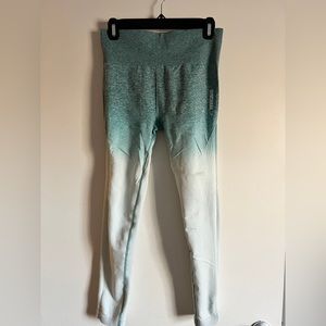Gymshark Ombré Seamless Legging, Deep Teal/Ice Blue